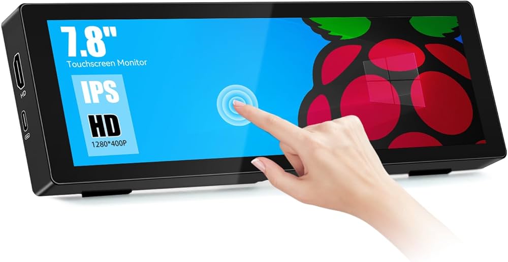 Pisichen Touchscreen Mini Portable Monitor 7.8 Inch HD 1280 x 400P
