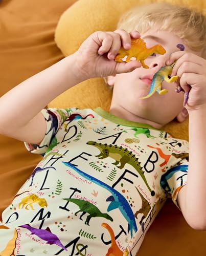 Bamboo Viscose Toddler Animal Pajamas Boys Girls Kids Cool Short Summer 12M-8Y Snug fit Pjs Set 2pcs2