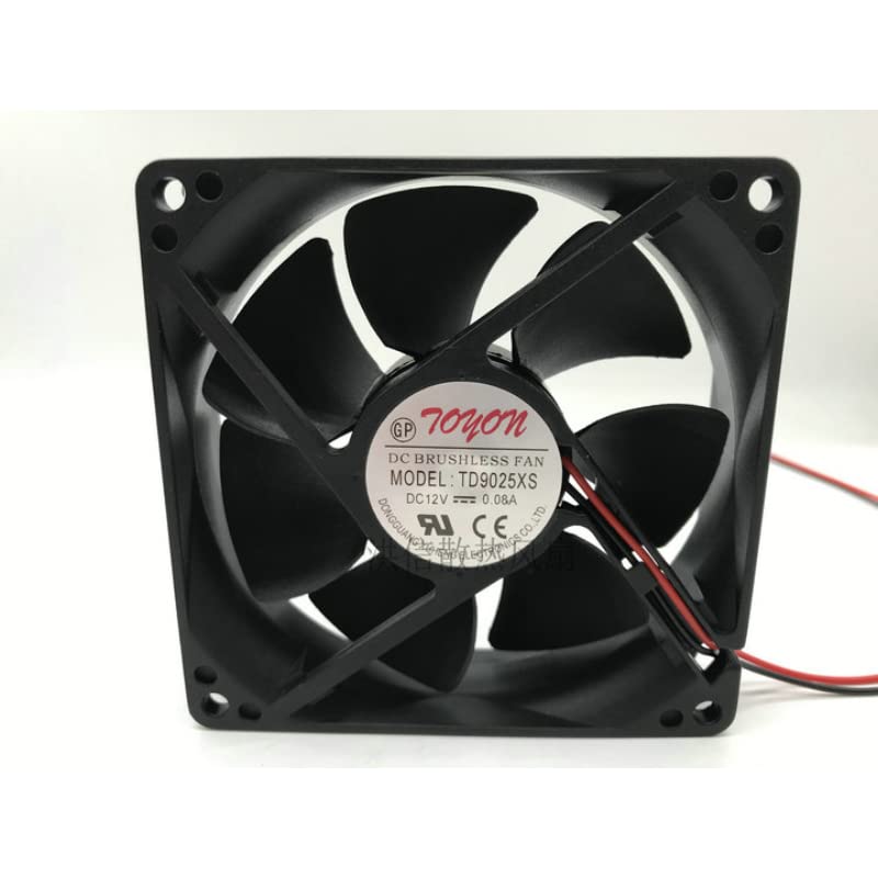 COMPUAE - CPU Cooler Fan for TONON TD9025XS 12𝖵 0.08A 9CM Silent Cooling Fan