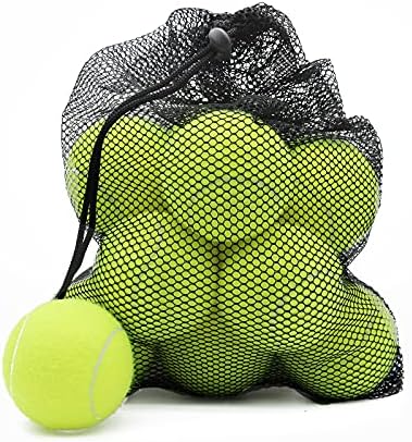 Tennis Balls, Magicorange 12 Pack Advanced Training Tennis Balls Practice Balls, Pet Dog Playing Balls, Come with Mesh Bag for Easy Transport, Good for Beginner Training Ball (Green)
