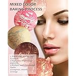 Baked Blush, Lighting Glow Marbleized Blush Powder Palette, Cruelty-Free Powder Blusher, Eyeshadow & Highlight for a Lightweight Shimmery Satin Face Makeup, Gift for Women (0.49Ounce)-01#Peachy - Image 5