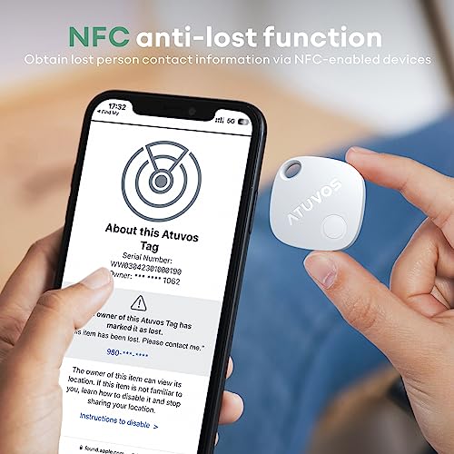 ATUVOS Smart Bluetooth Item Finder 2 Pack, Compatible with Apple Find My (iOS Only), Key Finder, Tracker Locator for Luggage Suitcase, Wallets, Bag, Replaceable Battery, IP67 Waterproof - Image 6