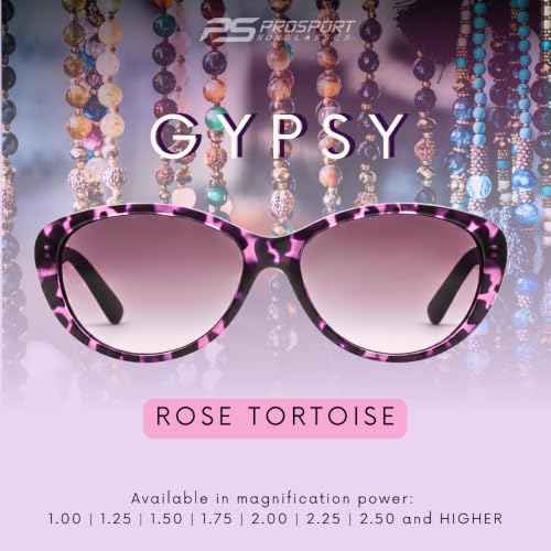 Image of proSPORT | Cat Eye Womens Full Lens Tinted Reading Sunglasses Oversize NOT BIFOCAL