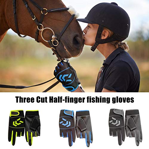 Guanti da pesca a mezza dita a tre tagli, guanti