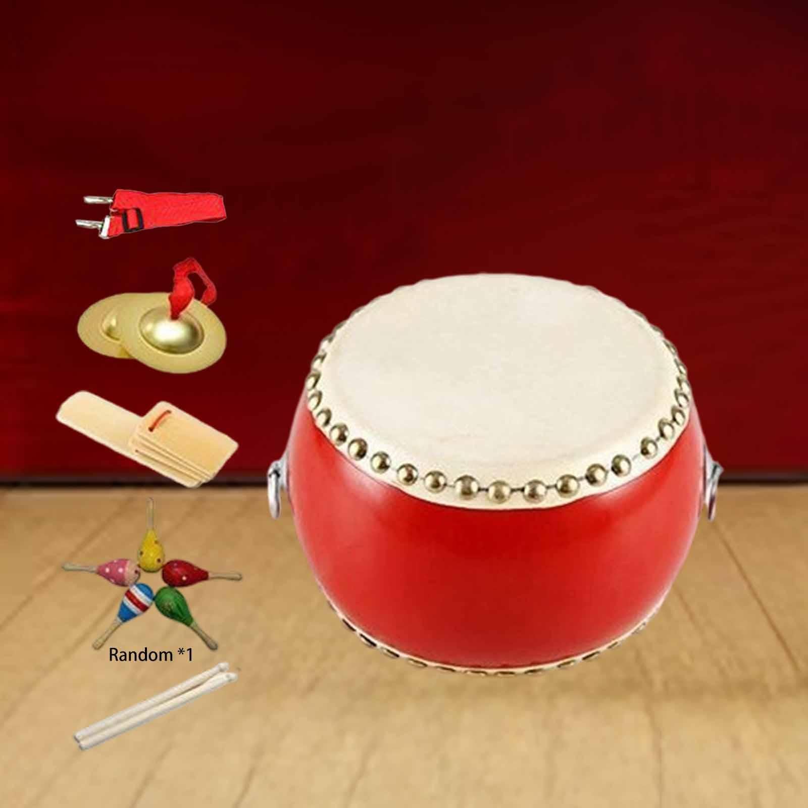 Set di Batteria in Legno per Bambini, Educativo, Tamburo da 17 Cm, Regalo di Compleanno per Bambini