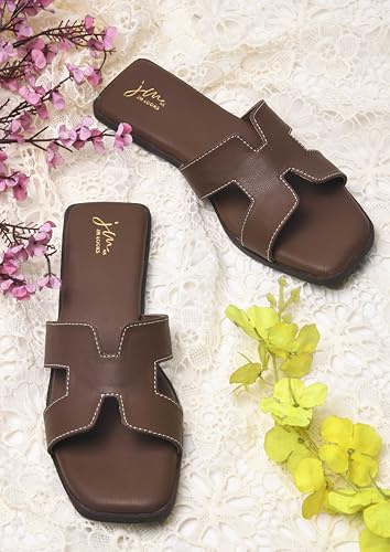 Image of JM LOOKS Women's Open-Toe Slip-On Flat Sandals
