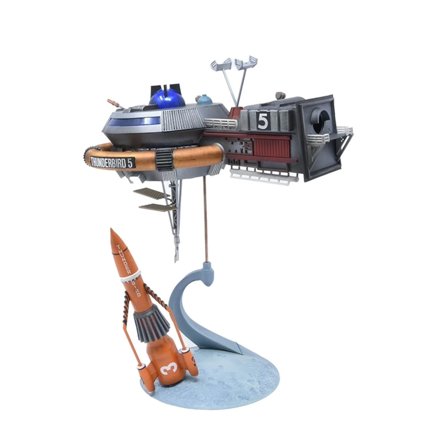 A Gerry Anderson Multi-Colored Thunderbird 5 With Thunderbird 3 Model Kit