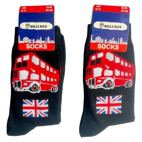 2 Pairs of Union Jack Men's Socks Cover