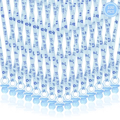 Image of XINHUIDALSQ 100 Baby Shower Pacifiers Necklace, Acrylic Pacifier Necklaces