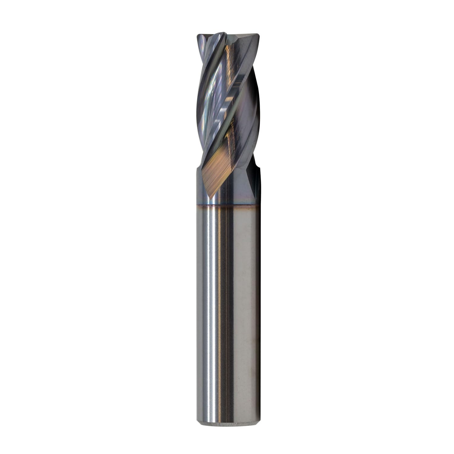 3/8 4-Flute 0.030 Radius Solid Carbide End Mill TiAlN Coated
