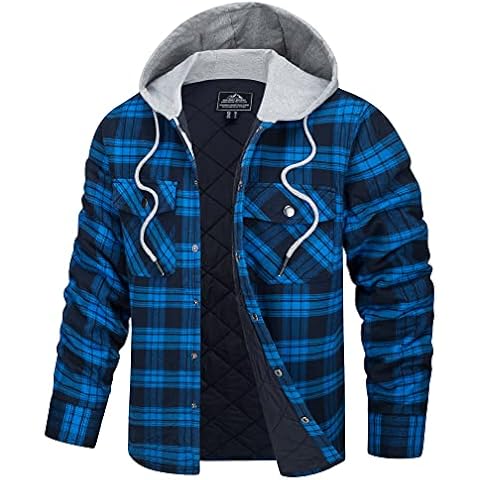 TACVASEN Flannel Hooded Lumberjack Jacket Cover