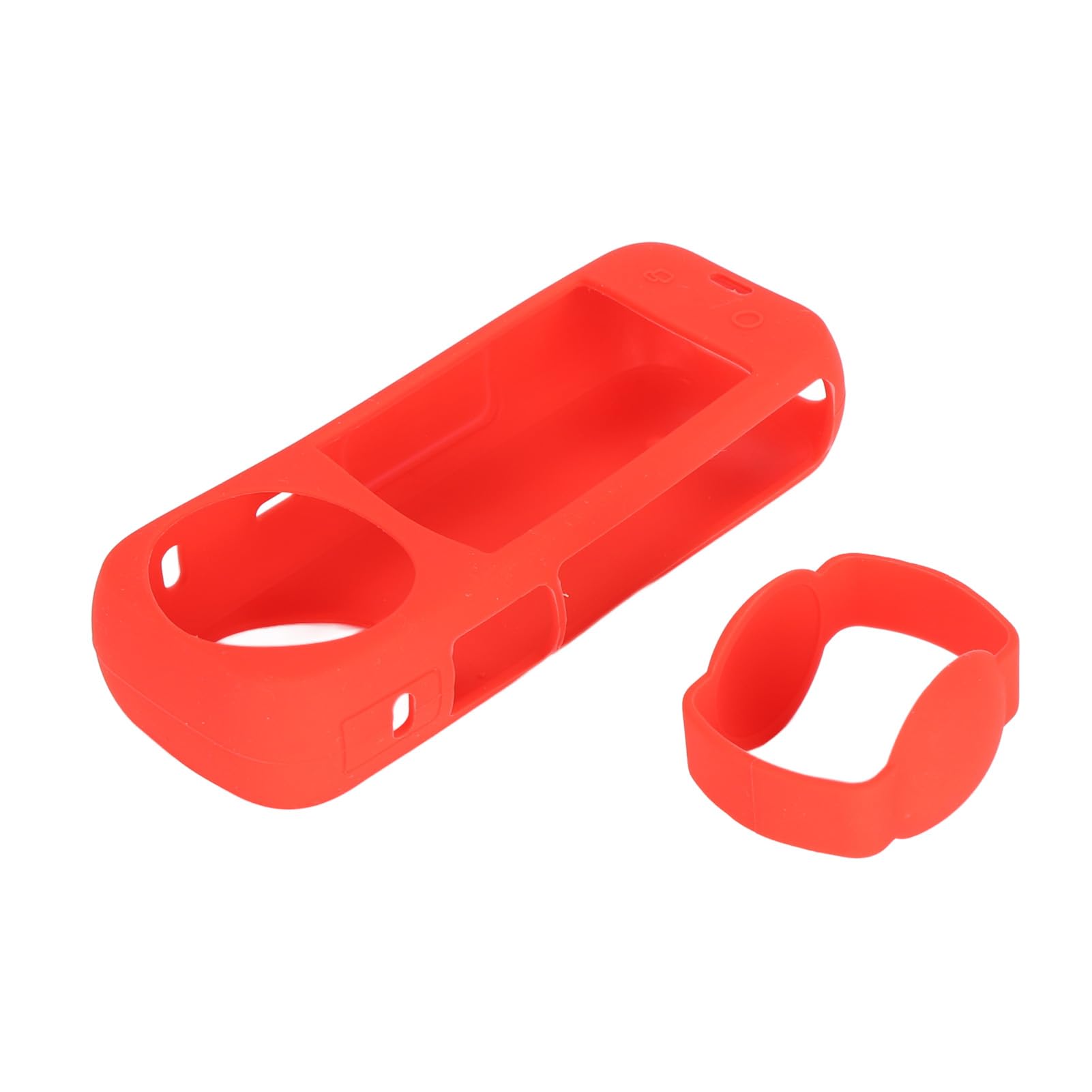 Custodia Protettiva in Silicone per Fotocamera, Custodia Morbida in Silicone per Fotocamera Posizione Precisa del Foro per Osmo Action 3 (Rosso