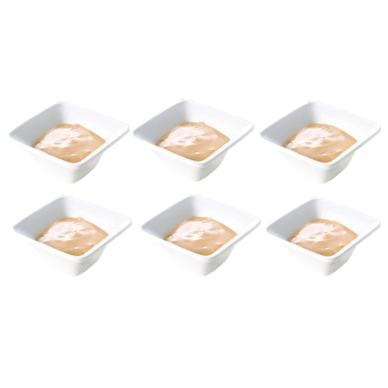 6 ciotole quadrate in porcellana per tapas e salse, per snack, salsa di soia, wasabi, ideali per colazione, buffet, hotel e intrattenimento