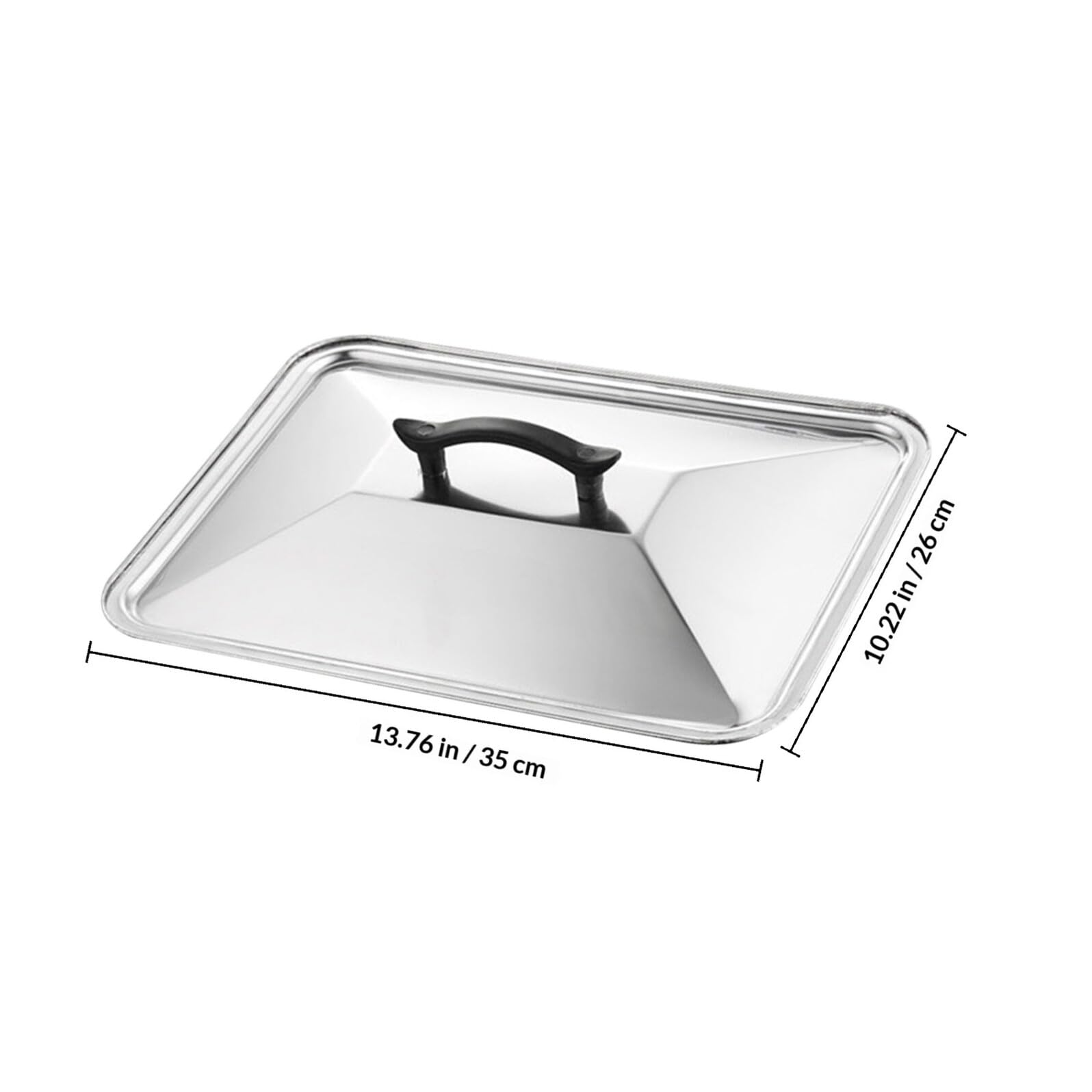 SUPVOX Edelstahldeckel Quadratisch mit Spritzschutz Effizient und Praktisch Elegantes Design für Pfannen und Woks in Küche