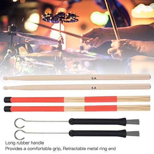 Drum Classic Maple Rod Instrument Accessory, Drum le Drum s for Jazz, Includes 2 Drum Steel miniatura 6