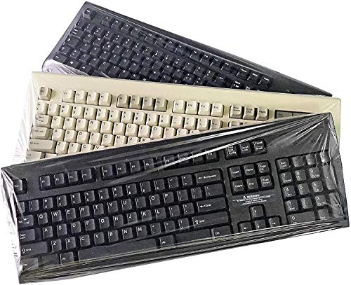 [3 Pack] Universal Fully Covered Flat Style 0.025Mm Wipeable Superb Tactile Feeling Waterproof Anti-Dust Keyboard Cap Cover For Desktop Keyboard With Numeric Hospital/Dentist Use #TOP5