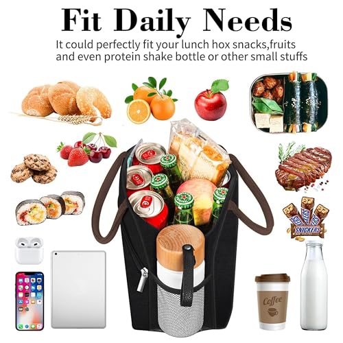 Image of Misamo Enterprise Insulated Lunch Bag, Leakproof, High Capacity, Black