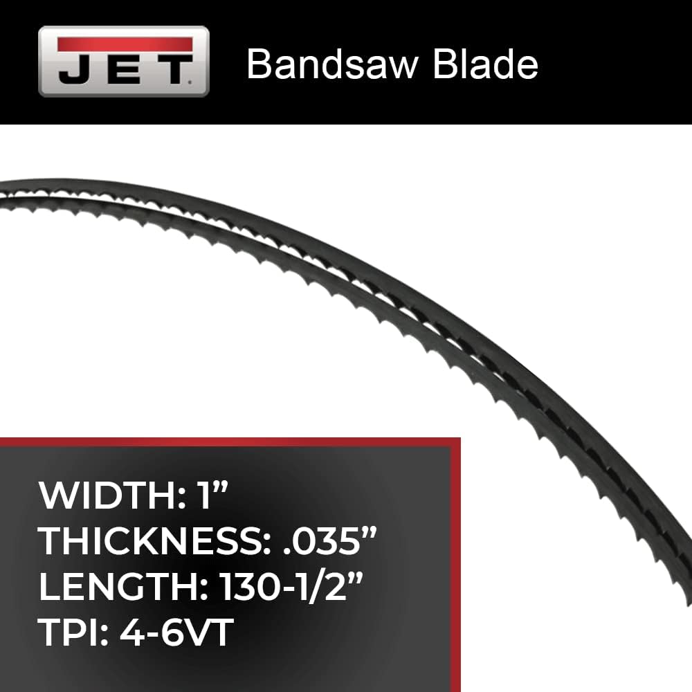 JET Bi-Metal Bandsaw Blade, 1" x .035" x 130-1/2" x 4-6VT (414308)