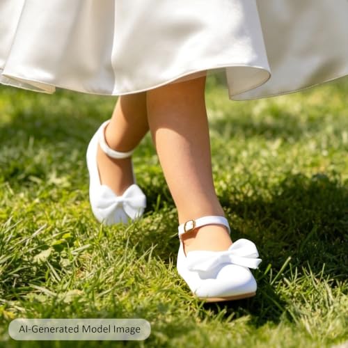 Image of Felix & Flora Toddler Flower Girl Dress Shoes - Baby Girl Ballet Mary Jane Flats for Party School Wedding