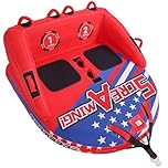 ZOOMBROS Towable Tubes for Boating 2-3 Person, Front/Back Tow Points Sofa Style Boat Tubes and Towables, Holds 340-510 lbs Large Capacity, Premium Nylon Cover, Perfect for Kids & Adults