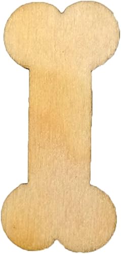 Miniatura 2 de Artibetter 100 recortes de hueso de perro de madera sin terminar para manualidades de madera y proyectos de bricolaje