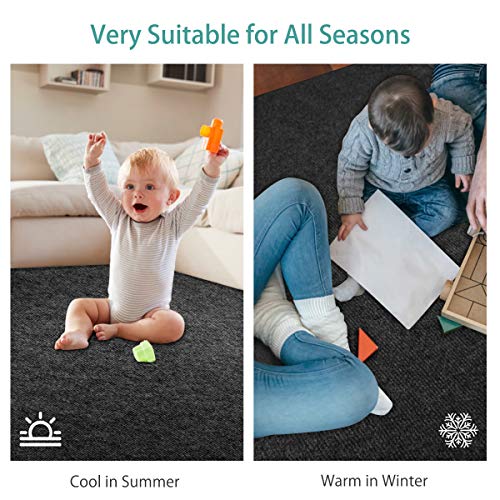 SALLOUS Chair Mat for Hard Floors, 1/6" Thick 55" x 35" Rectangular Protector Chair Mats for Hardwood Floors, Multi-Purpose Low Pile Desk Rug for Home Office, Rolled Packaging, Black