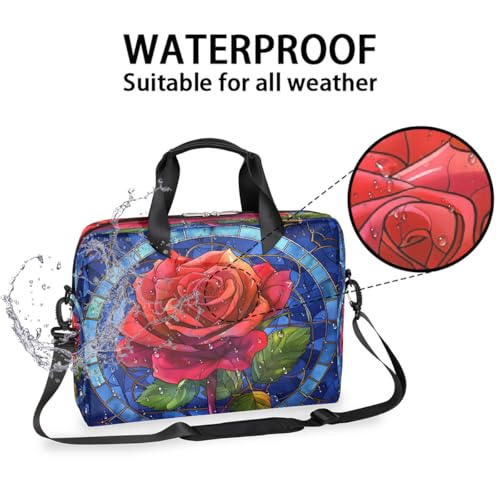Bolso para portátil impermeable de 16 pulgadas con diseño floral miniatura 3