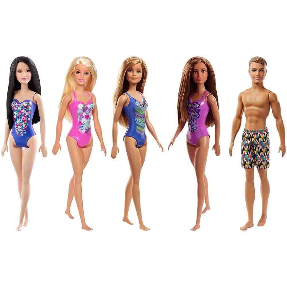 Buy Barbie Doll, Blonde, Wearing Pink and Blue Floral Swimsuit, for Kids 3  to 7 Years Old Online at desertcartAruba