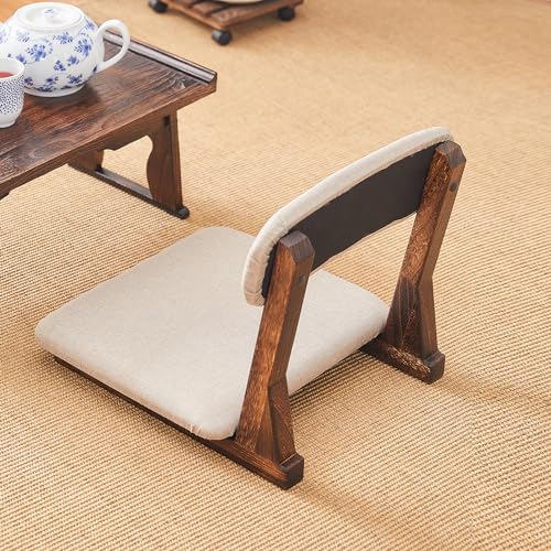 Image of Meditation Chair with Back Support,Japanese Floor Chair,Back Jack for The Floor,Floor Seating,Tatami Floor Seats