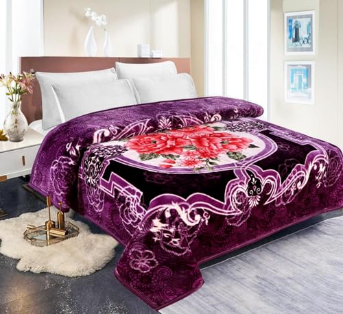 Image of Ultra Soft Luxurious Embossed Very Warm Mink Double Bed Blanket, Supersoft Blanket for AC Room & Winters