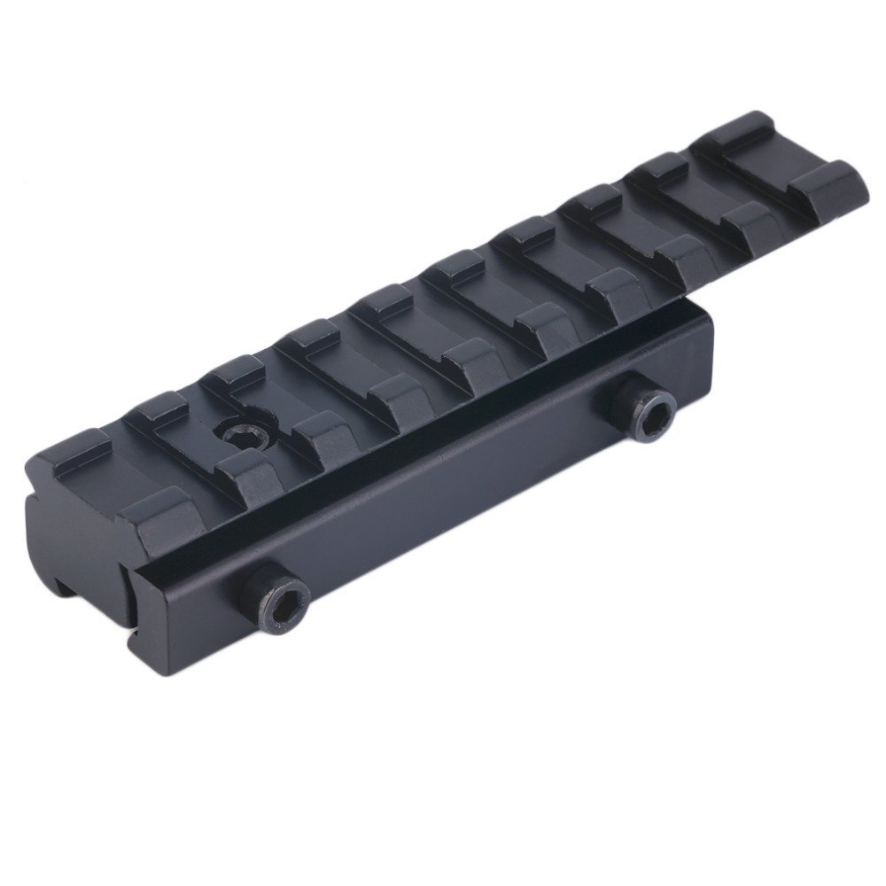 Base Plate Picatinny OAREA 143mm - Riser 20mm - Pour Montage Lunette/Flash - Alliage Aluminium