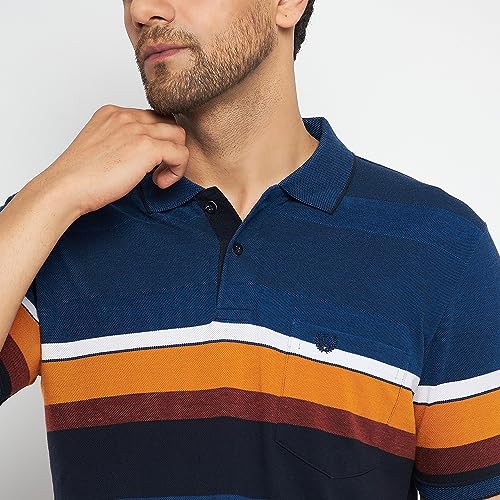 Image of Duke Stardust Men Polo Neck Half Sleeve Cotton T-Shirt (LF7069 D.Navy XXL)