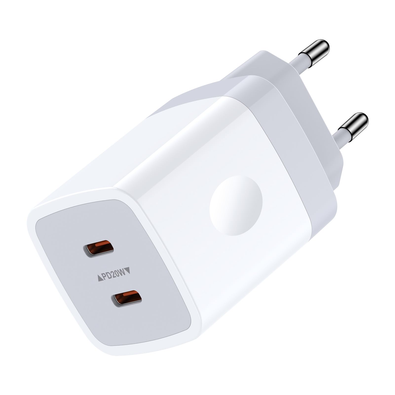 20W USB C Ladegerät, 2 Port Schnellladegerät Netzteil USB C
