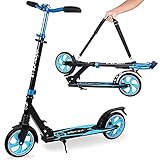 weskate city roller big wheel Schnell & ruhig fahren: Big Wheel Räder mit 205 mm Durchmesser und schnellen ABEC9 Kugellagern ermöglichen zügiges Vorankommen; gepolsterte Handgriffe bieten zusätzlichen Komfort.