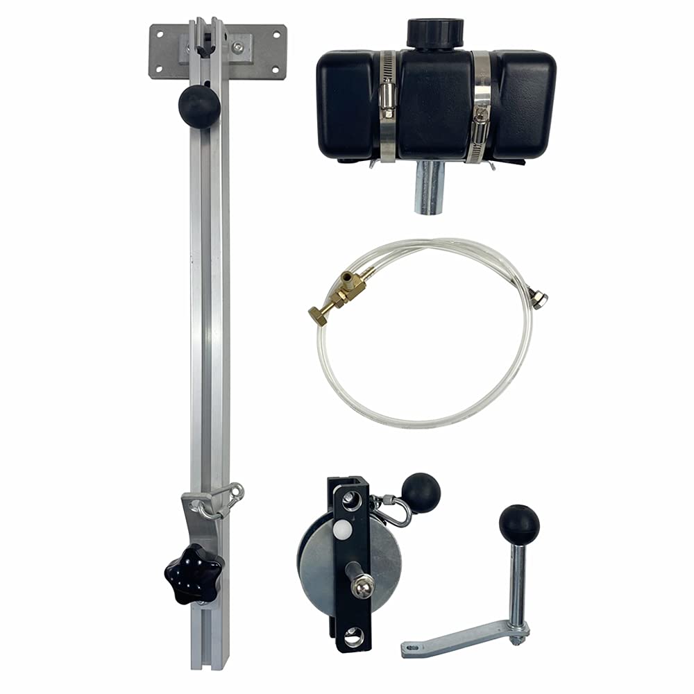 Holzfforma Complete Aux Auxiliary Oiler Equipment with winch and lever arm for chain saw mill and lumber milling