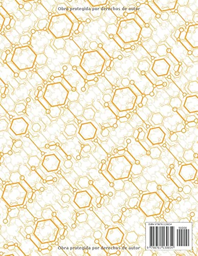 Miniatura 2 de Cuaderno Química Organica Cuaderno de Papel Cuadriculado Hexagonal, Cuaderno Hexagonal Quimica, Bioquímica Estructural, libreta hexagonos, 110