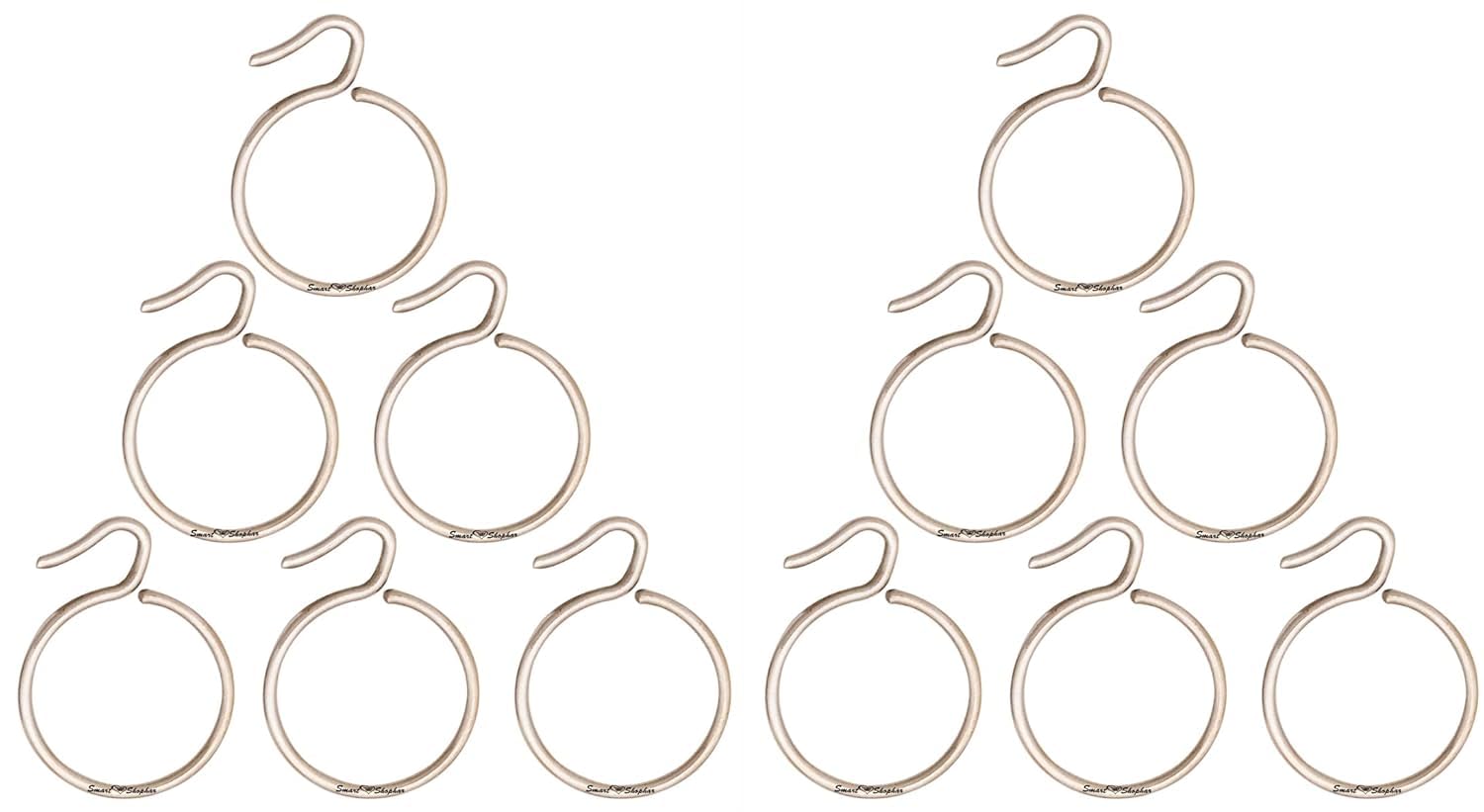 Smart Shophar Heavy Duty Metal Fitting Steel Supreme Curtain Ring Silver, Smooth Gliding Rings for Curtains Stainless Steel Silver Finish 1.5 Pack of 18 — Amazon image 9