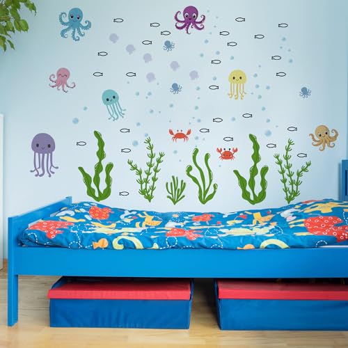 Vinilos Decorativos Medusas Marinos 2 Hojas 30x90 cm miniatura 5