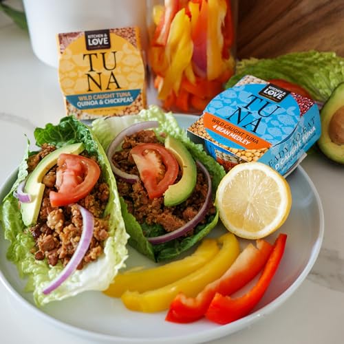 Kitchen & Love Wild Caught Canned Skipjack Tuna with Cooked 4 Bean Medley in Olive Oil, Gluten-Free, 6 oz (Pack of 8) - Thumbnail 6