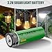 Taken 14430 3.2 Volt Rechargeable Solar Battery, 3.2V 450mAh 14430 LiFePO4 Rechargeable Battery for Solar Panel Outdoor Garden Lights - 8 Pack