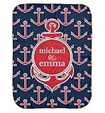 Personalized All Anchors Baby Swaddling Blanket