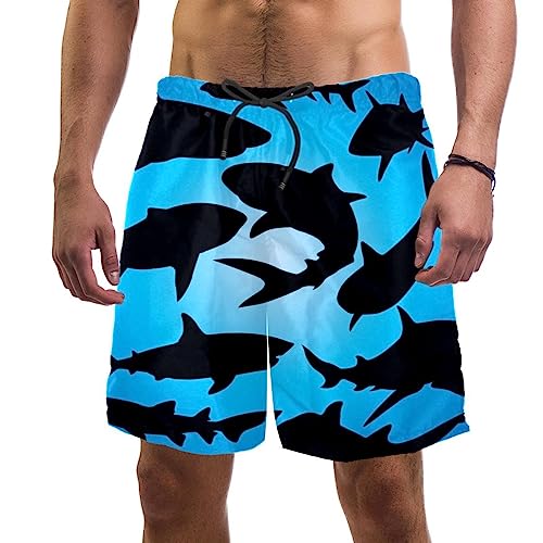Short de plage à séchage rapide VERED requins pour natation et volley-ball