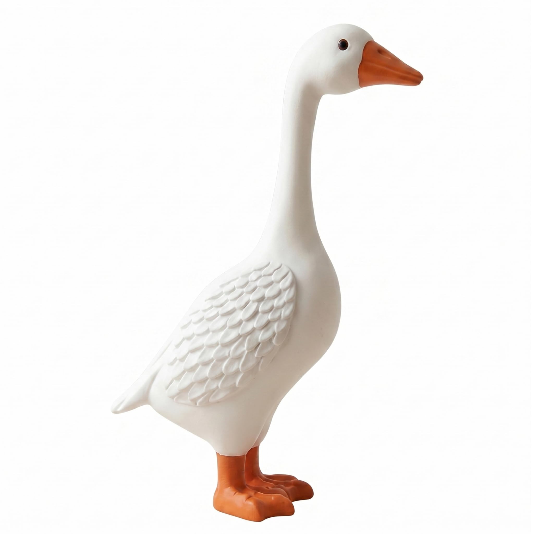 Bemonew Desktop Gooses, Cute Office Desk Decor Realistic Resin Animal Statue for Nordic Style Home Office Hotel, 12 Inch