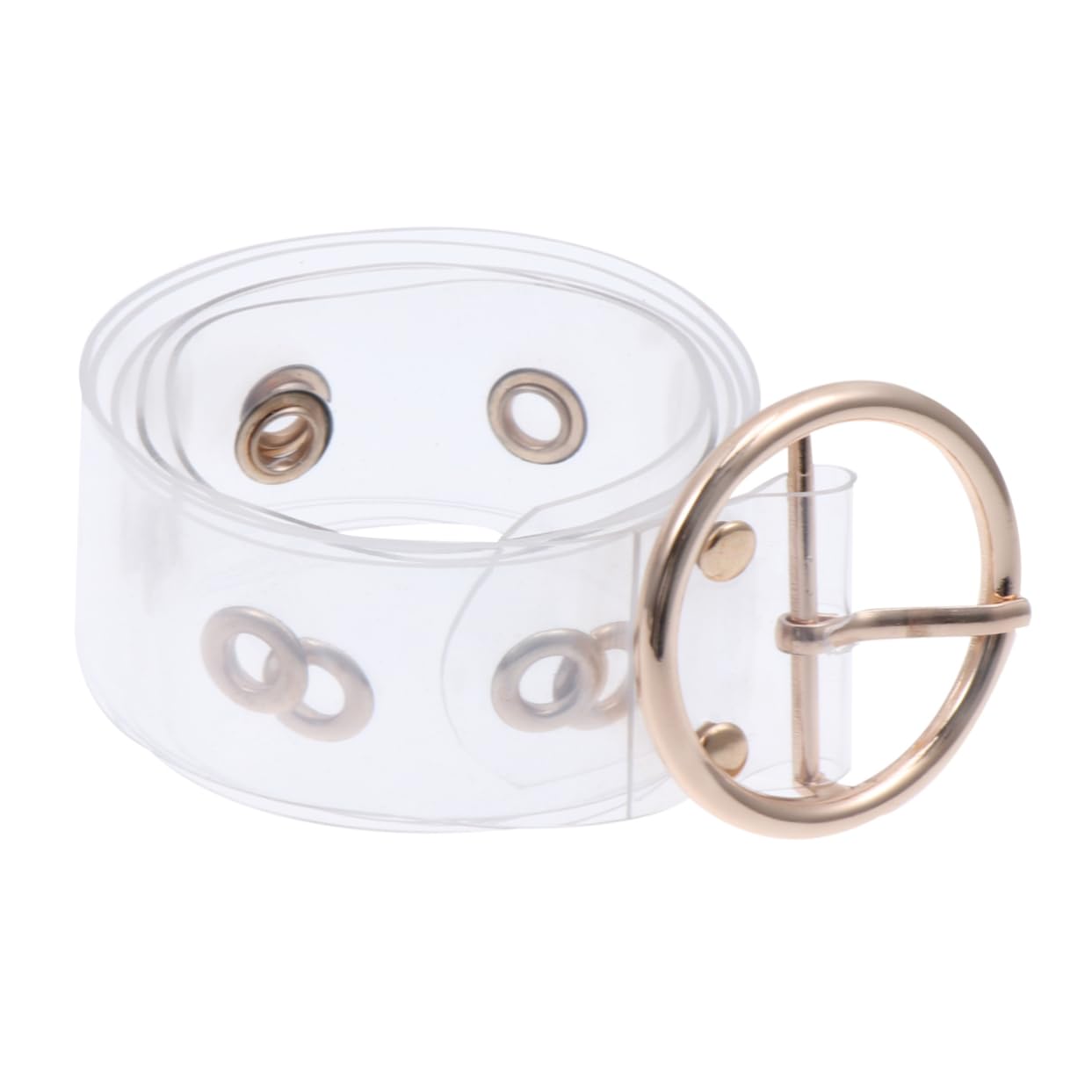PRETYZOOM Women's Fashion Belt Transparent Pvc Waist Belt Waistband for Dresses Jeans Elastic Chic Buckle