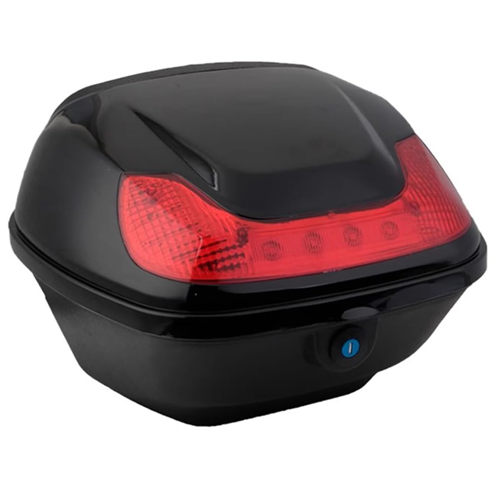KFGISD, Waterproof Scooter Trunk Luggage Box, with Backrest And Security Lock Storage Carrier Case ,Motorcycle Top Box(Black)