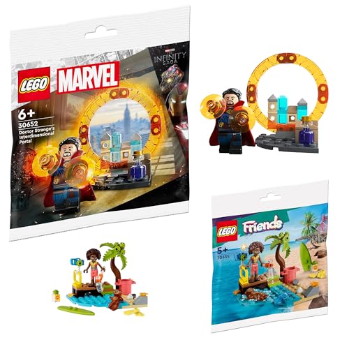 Lego Bundle, Doctor Strange’s Portal 30652 and Beach Cleanup 30635, 2 Polybag Set, Factory Sealed – Mini Builds for Creative Play, Ideal for Birthday and Holiday Gifting, Ages 5+