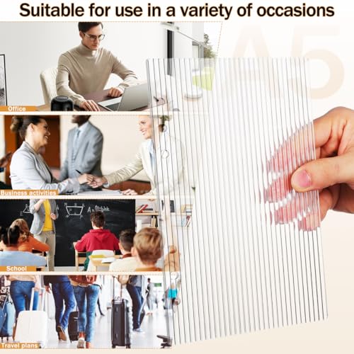 Image of Clear A5 Binder Cover, 6 Ring Transparent Acrylic Planner Protector Shell, Minimalist Refillable 6 Hole A5 Notebook Cover for Budget Binders, Journals & Office Planners (8.27 inch x 5.91 inch)