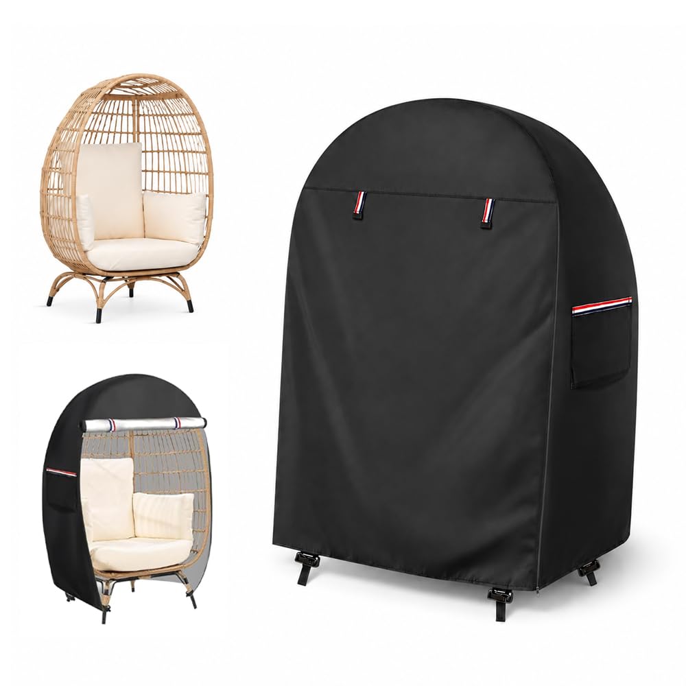 Wxeadu Egg Chair Covers Waterproof, 115x63x140cm Hanging Egg Chair Cover