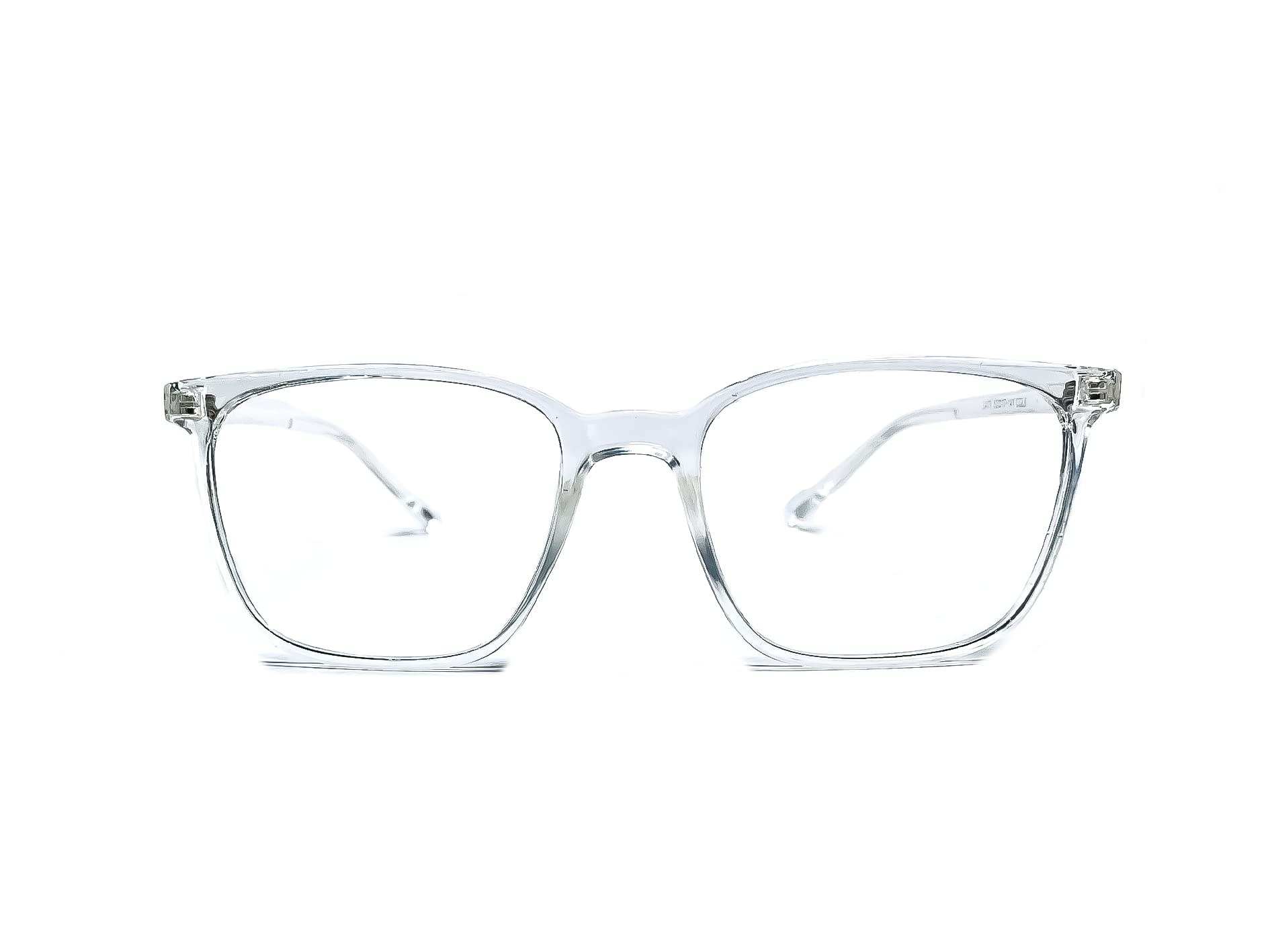 Square Computer Glasses for Eye Protection | Zero Power, Anti-Glare & Blue Light Filter | UV Protection Specs for Men & Women | Blue Cut Lenses