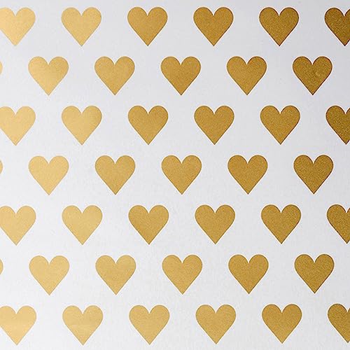 Star Geschenkpapier Herzen 70cm x 2m Rolle (Gold) Star Geschenkpapier Herzen 70cm x 2m Rolle (Gold)
